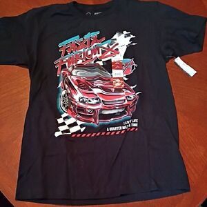 Kids Black Graphic T-Shirt